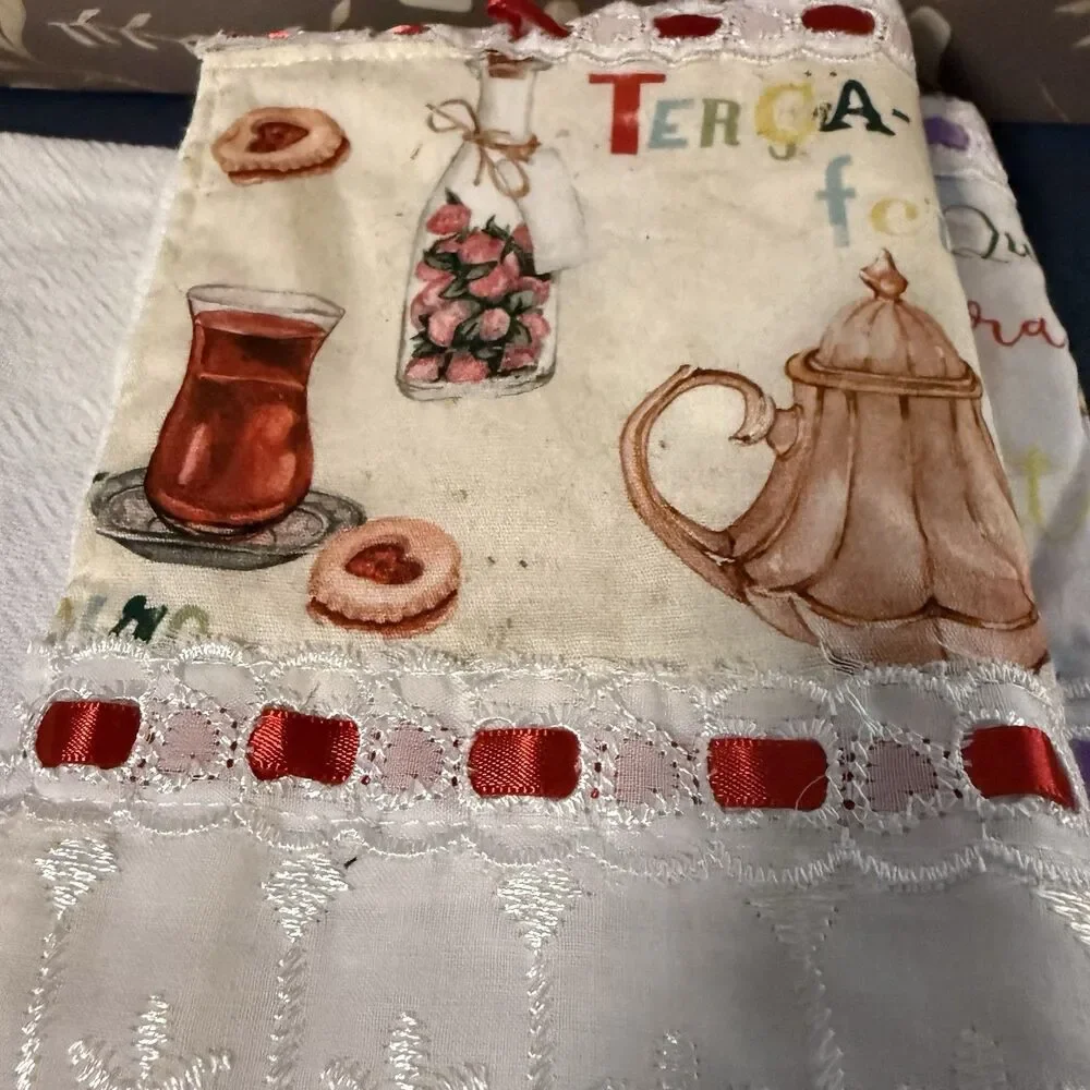 Brazilian Cotton Kitchen Towels Textil H Carvalho Flower Sack Dish Cloth Crafts